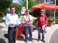 Info-Stand am Hennenbrunnen